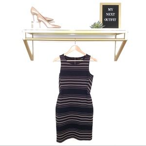 Banana Republic Black Stripped Sheath Dress